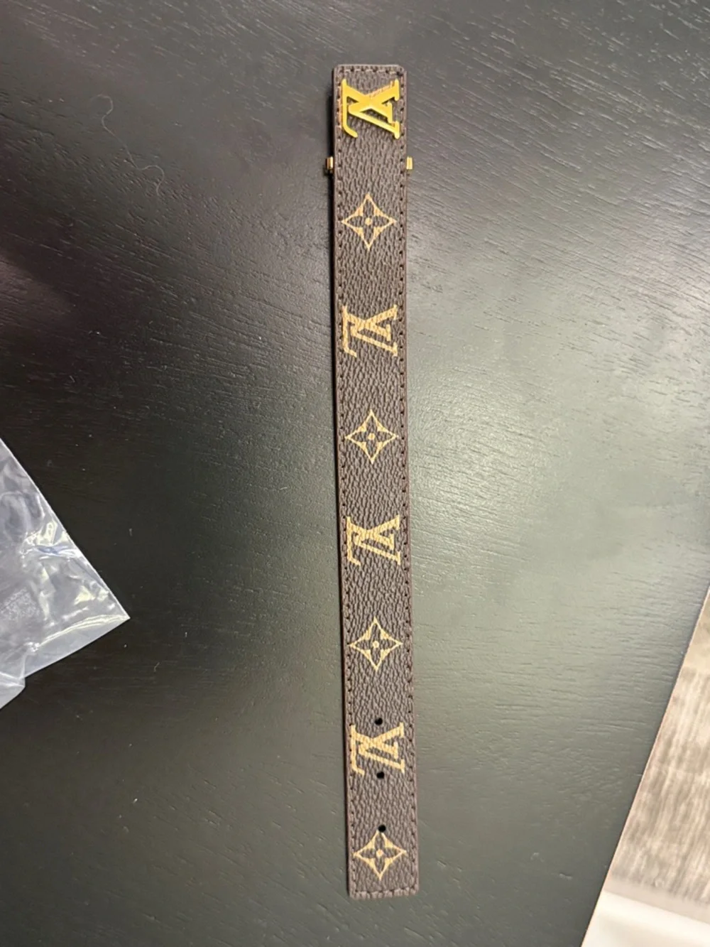 Black Damier Graphite Carryall Duffle with Monogram Accents and leather bracelet - Picture 2 of 4